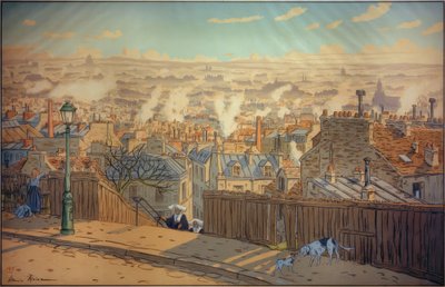 París con vista a Montmartre de Henri Rivière
