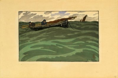 Pescadores en el mar (Loguivy) de Henri Rivière