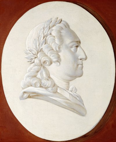Retrato del Rey Luis XV, busto, en un Óvalo Pintado, un Medallón Trompe l