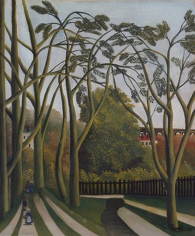 En la orilla del Bièvre cerca de Bicêtre. Hacia 1908-09 de Henri Rousseau
