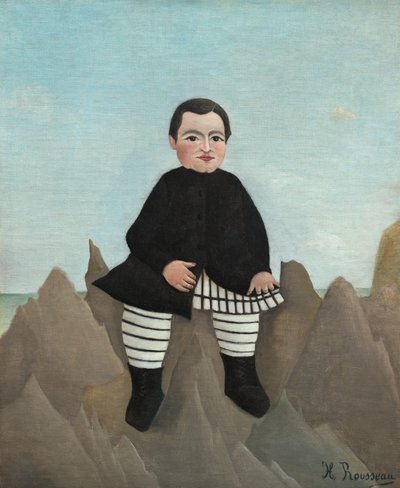 Niño en las rocas de Henri Rousseau