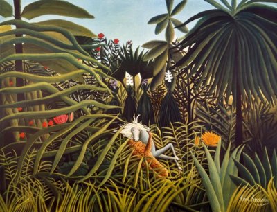 Caballo atacado por un jaguar de Henri Rousseau