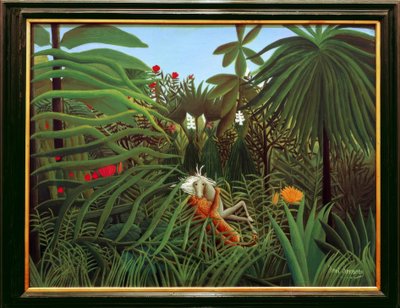Caballo atacado por un jaguar de Henri Rousseau