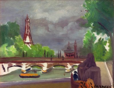 Esbozo, vista de la Torre Eiffel y el Trocadero de Henri Rousseau