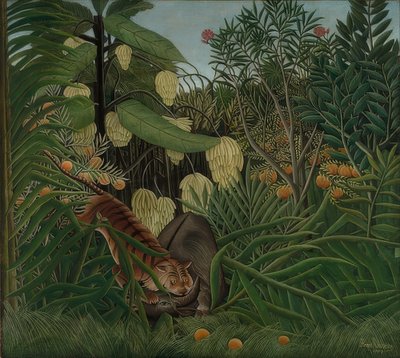 Lucha entre un tigre y un búfalo. 1908 de Henri Rousseau