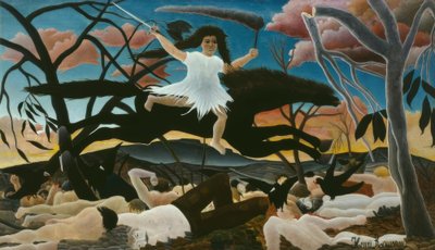 La guerra o la cabalgata de la discordia de Henri Rousseau