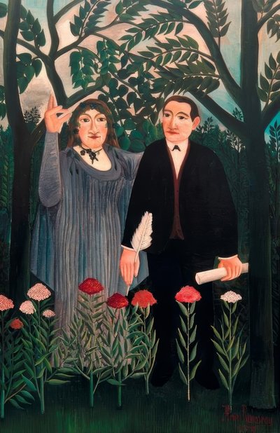La musa inspirando al poeta de Henri Rousseau