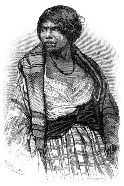 Mujer Mikmaq, Cabo Bretón, Nueva Escocia, Canadá, siglo XIX de Henri Rousseau