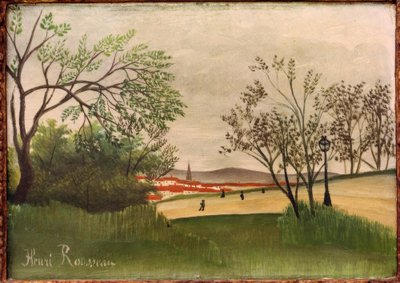 Paisaje con campanario de Henri Rousseau