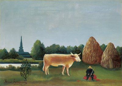 Escena en Bagneux, en las afueras de París de Henri Rousseau