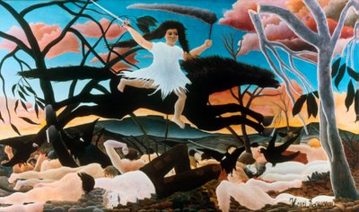 Guerra, o la Cabalgata de la Discordia, 1894 de Henri Rousseau