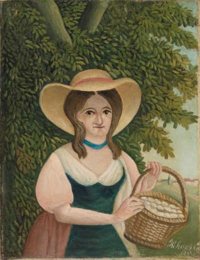 Mujer con cesta de huevos (La Femme au panier d