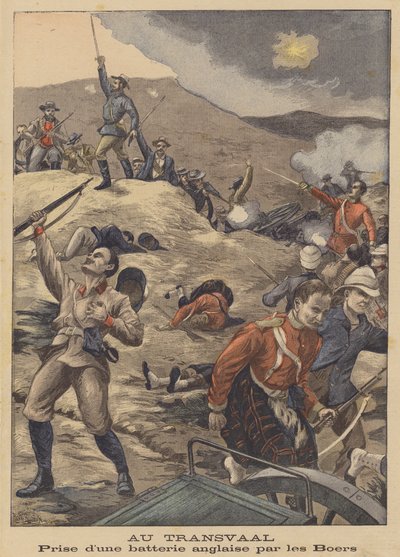 Captura de una batería de cañones británica por los bóers en Sudáfrica de Henri Rudaux