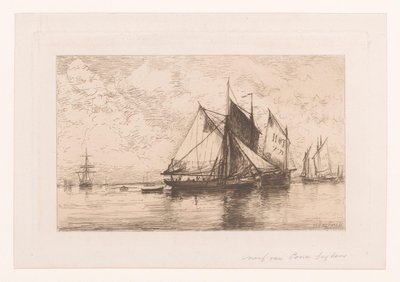 Barcos de pesca en mares tranquilos de Henri Seghers