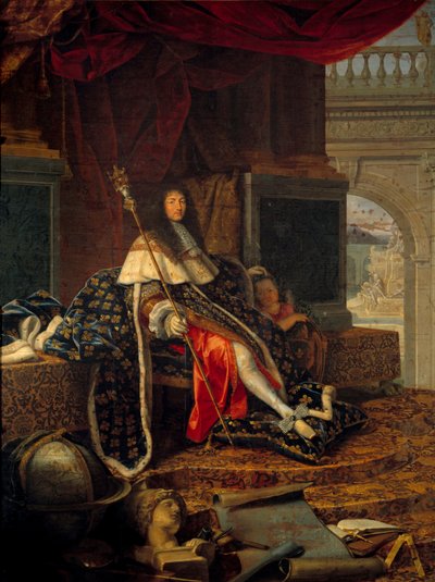 Retrato de Luis XIV, Rey de Francia, protector de la Real Academia de Pintura y Escultura de Henri Testelin