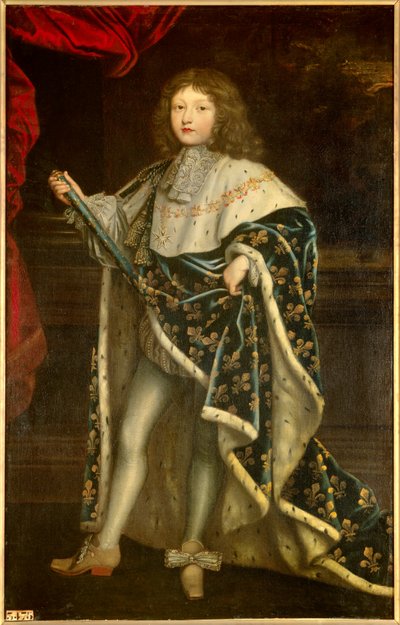 Retrato de Luis XIV niño (1638-1715) en traje sagrado de Henri Testelin