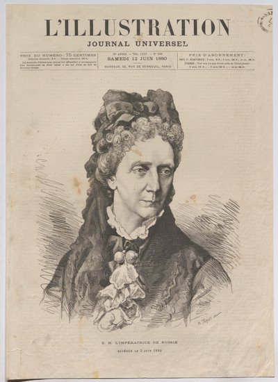 Ihre Majestät die Kaiserin von Russland; Verstorben am 3. Juni 1880 de Henri Thiriat