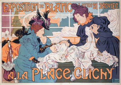 Exposición de Blanc en la Place Clichy, 1898 de Henri Thiriet