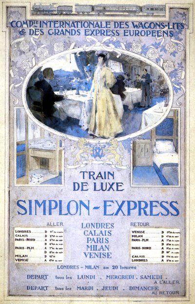 Tren de lujo Simplon Express de Henri Toussaint