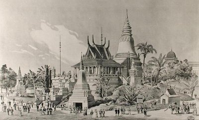 El Palacio Camboyano en el Trocadero, la Exposición Universal de 1900 de Henri Toussaint