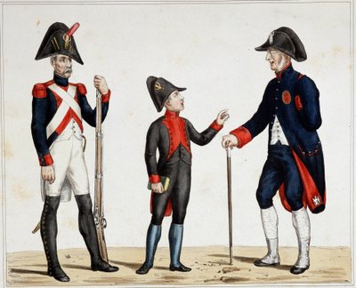Un veterano de los ejércitos, un alumno del Liceo Napoleón y un inválido de guerra de Henri Villain