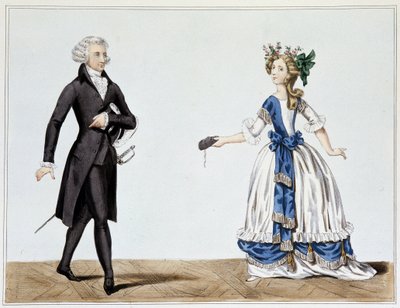 Trajes de baile de hombres y mujeres de Henri Villain