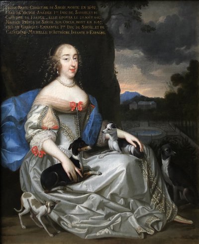 francés:  Louise Marie-Christine, princesse de Savoie () Retrato de Ana María Luisa de Orleans con una inscripción póstuma que la identifica como Luisa Cristina de Saboya de Henri and Charles Beaubrun