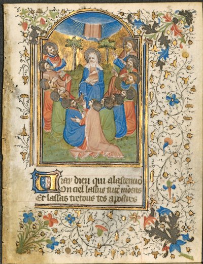 The Ascension: Leaf from a Book of Hours (4 of 6 Excised Leaves) de Henri d