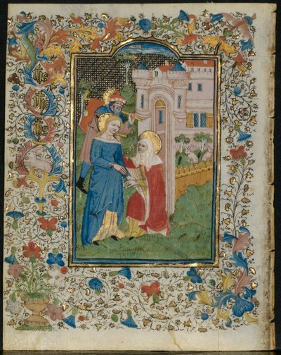 La Visitación: Hoja de un Libro de Horas (5 de 6 Hojas Extirpadas) de Henri d