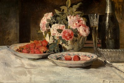 Fresas con champán (óleo sobre lienzo) de Henri de Braekeleer