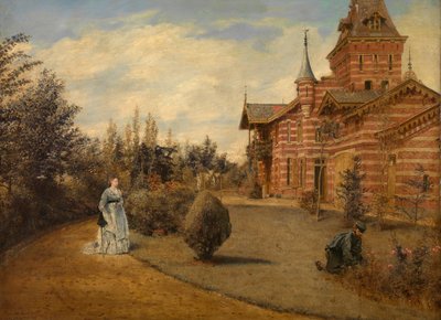 La casa de campo de Gustave Coûteaux (óleo sobre tabla) de Henri de Braekeleer