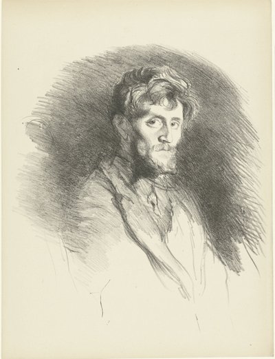 Portret van man pone bardo retrato, de, un, hombre barbudo El juicio (título de la serie) de Henri de Groux