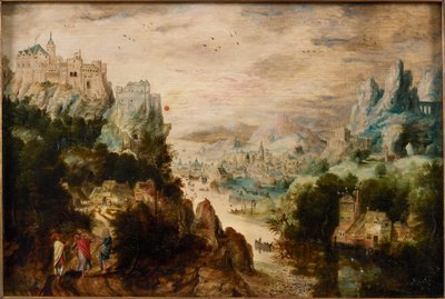 Paisaje con el camino a Emaús, c.1540 de Henri de Herri met de Bles