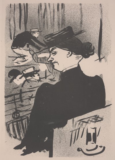 Un espectador durante la canción de Polin de Henri de Toulouse Lautrec