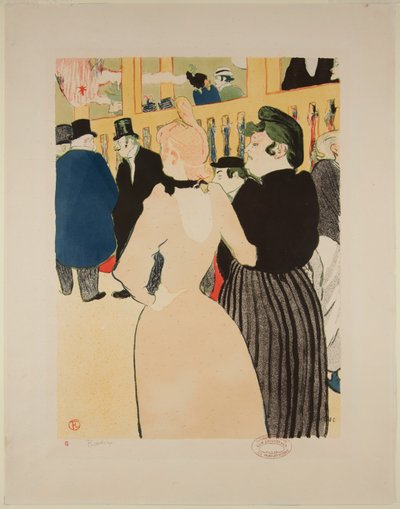 En el Moulin-Rouge: La Goulue y su hermana de Henri de Toulouse Lautrec