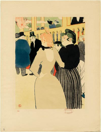 En el Moulin Rouge, La Goulue y su hermana de Henri de Toulouse-Lautrec