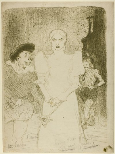 En la ópera: Madame Caron en Fausto de Henri de Toulouse-Lautrec