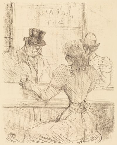 En el bar Picton, en la calle Scribe (Au bar Picton, rue Scribe) de Henri de Toulouse-Lautrec