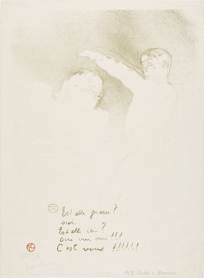 En el Variétés: Mademoiselle Lender y Brasseur de Henri de Toulouse-Lautrec