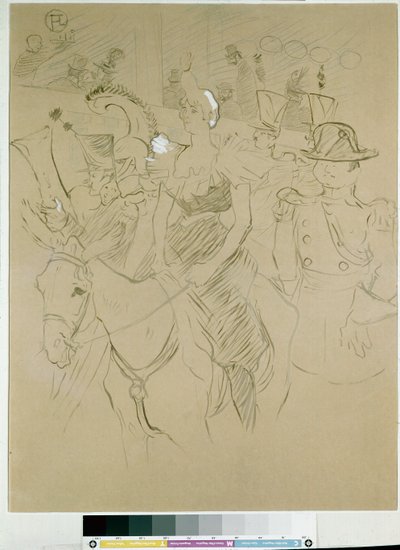 Carnaval en el Moulin Rouge: la entrada de Cha-u-kao, c.1896 de Henri de Toulouse Lautrec