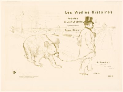 Portada y frontispicio de Les Vieilles Histoires de Henri de Toulouse-Lautrec