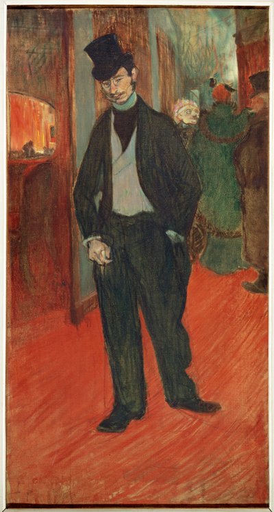 Docteur Gabriel Tapie de Celeyran en un pasillo del teatro de Henri de Toulouse-Lautrec