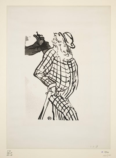 Cómico excéntrico inglés, ficha 11 de la serie "Le Café Concert" de Henri de Toulouse-Lautrec