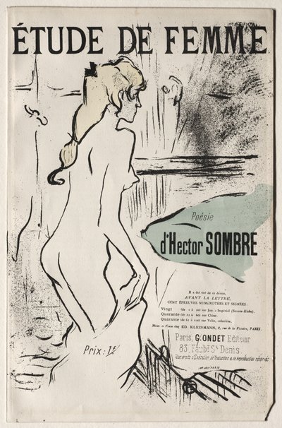 Estudio de Mujer de Henri de Toulouse-Lautrec