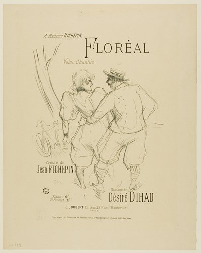 Floréal, de Mélodies de Désiré Dihau de Henri de Toulouse-Lautrec