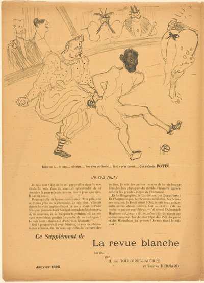 Footit y Chocolat [anverso izquierdo] de Henri de Toulouse-Lautrec