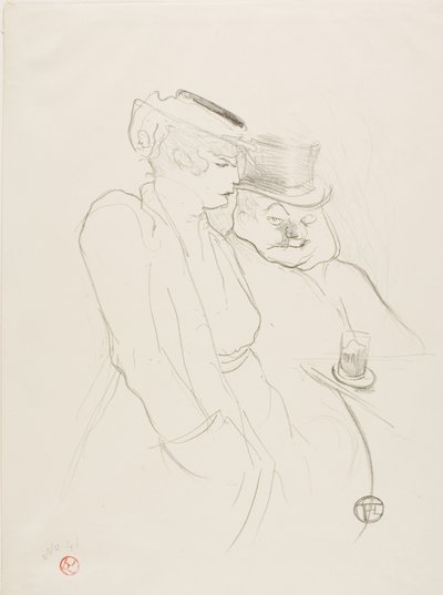 En sus cuarentas de Henri de Toulouse-Lautrec