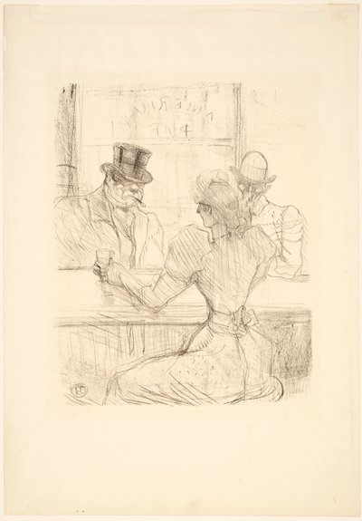 En el Bar Picton (Bar Americano), rue Scribe de Henri de Toulouse-Lautrec
