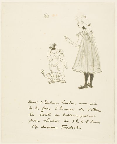 Invitación a una exposición de Henri de Toulouse-Lautrec