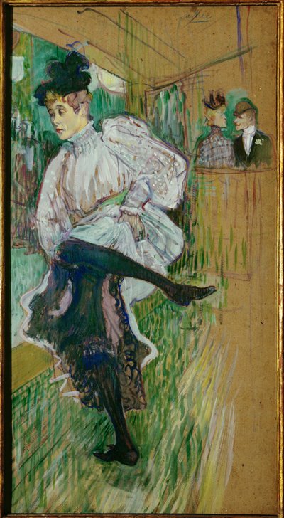 Jane Avril bailando de Henri de Toulouse-Lautrec